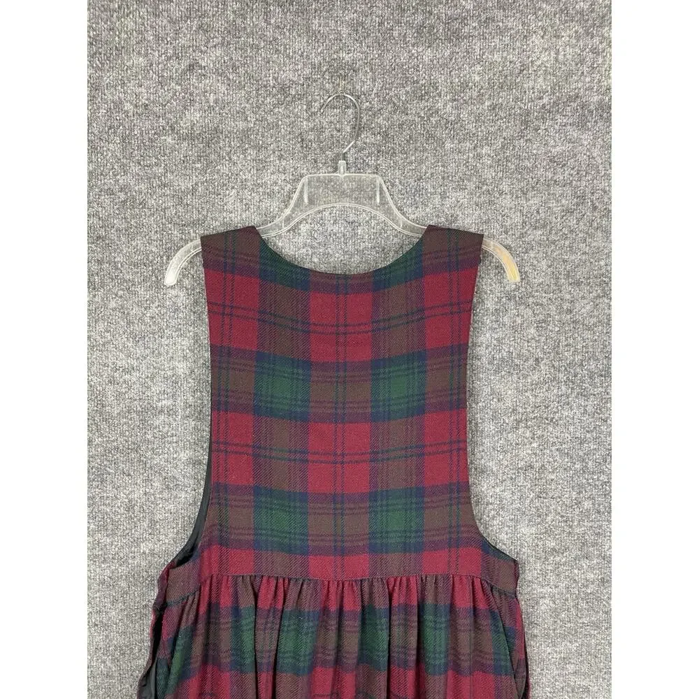 Ventage Walker & Lane Plaid Corduroy Pinafore Dress Size 12 - Picture 9 of 11